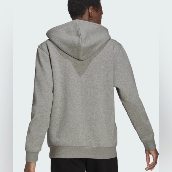 ADIDAS Light Heather Grey Pullover Hoodie Size Small - Picture 3 of 14